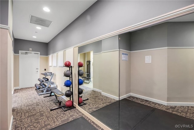 1101 Haxall Pt Unit U1001, Richmond, VA 23219 - exercise room with recessed lighting and baseboards
