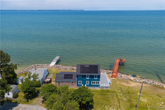 154 Riverside Dr, Deltaville, VA 23043 - aerial view of property and surrounding area with a large body of water