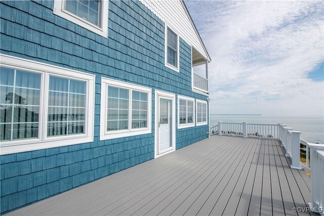 154 Riverside Dr, Deltaville, VA 23043 - deck featuring a water view