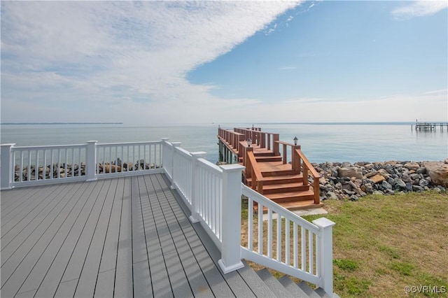 154 Riverside Dr, Deltaville, VA 23043 - deck with a water view