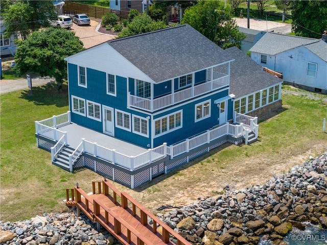 154 Riverside Dr, Deltaville, VA 23043 - aerial view of property and surrounding area