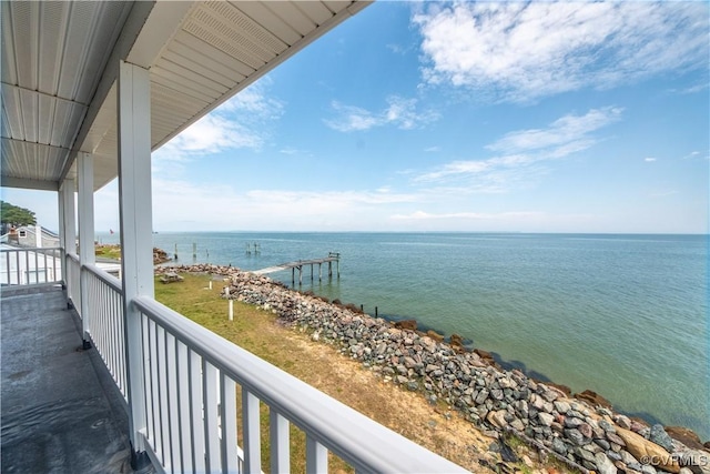 154 Riverside Dr, Deltaville, VA 23043 - balcony featuring a water view