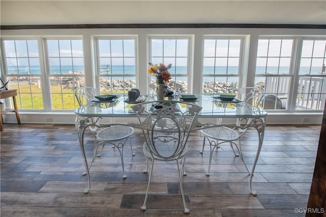 154 Riverside Dr, Deltaville, VA 23043 - dining space featuring a water view