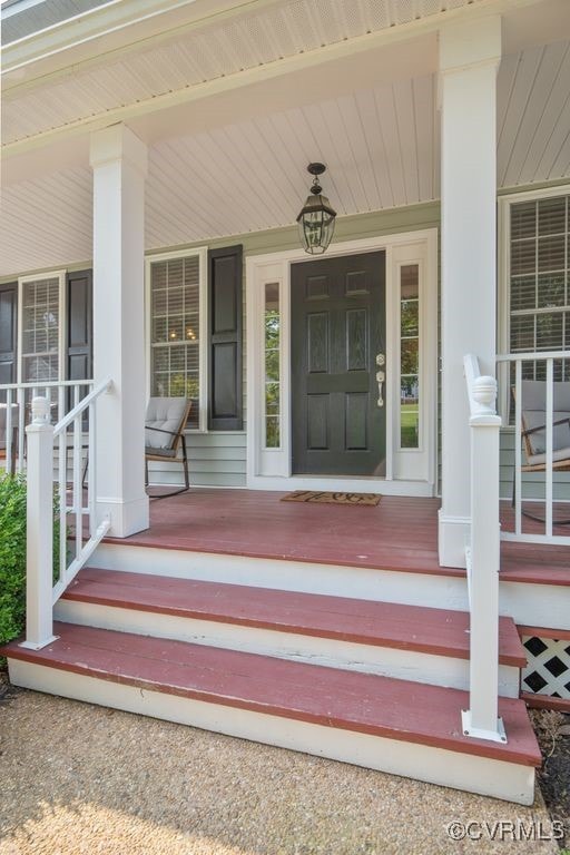 14825 Windjammer Dr, Midlothian, VA 23112 - view of exterior entry featuring covered porch