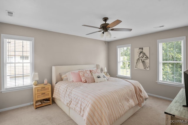 14825 Windjammer Dr, Midlothian, VA 23112 - bedroom featuring light colored carpet and a ceiling fan