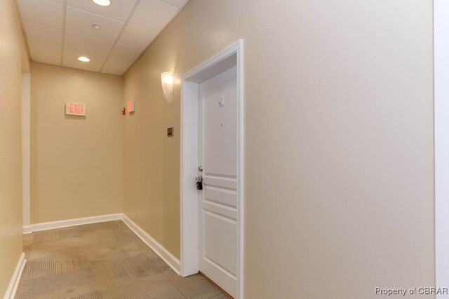 670 Town Center Dr Unit 418, Newport News, VA 23606 - hallway featuring recessed lighting, baseboards, and light carpet