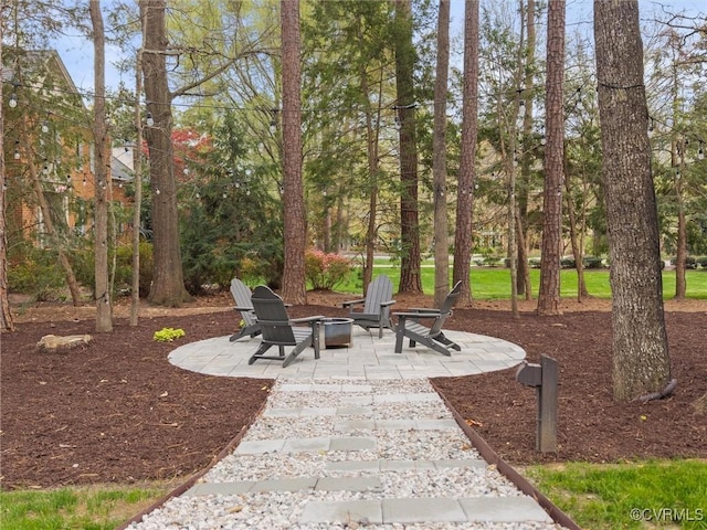 11507 Barrington Bridge Ter, Henrico, VA 23233 - view of patio with a fire pit