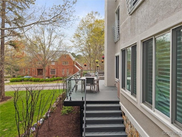 11507 Barrington Bridge Ter, Henrico, VA 23233 - view of patio with a deck and outdoor dining area