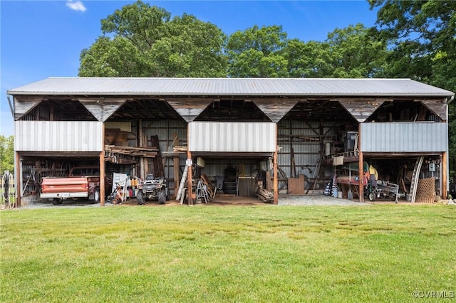 725 Transco Rd, Scottsville, VA 24590 - view of pole building featuring a lawn and a carport