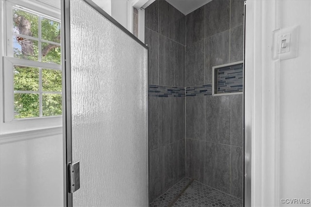 807 N Ave, Hopewell, VA 23860 - bathroom featuring a stall shower and healthy amount of natural light