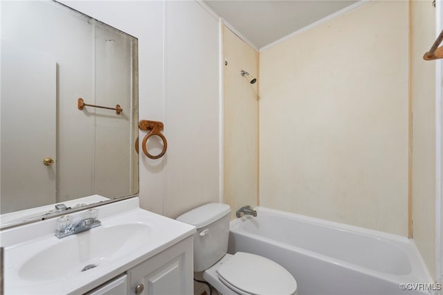 1426 Rolling Acres Rd, Emporia, VA 23847 - bathroom with vanity, toilet, and washtub / shower combination