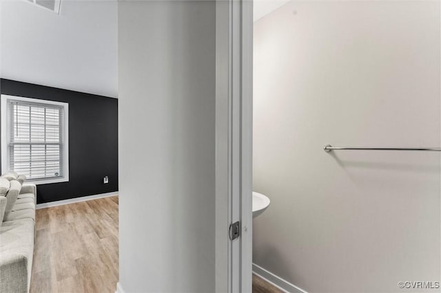 3821 Meridian Ave, Richmond, VA 23234 - bathroom with wood finished floors and baseboards