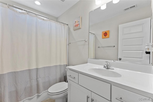 3821 Meridian Ave, Richmond, VA 23234 - bathroom with vanity, toilet, and recessed lighting