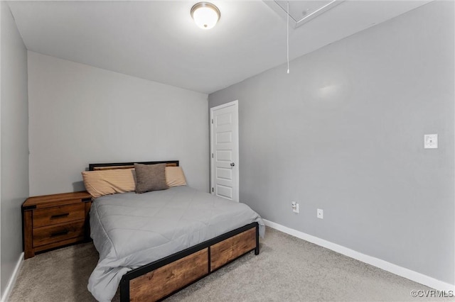 3821 Meridian Ave, Richmond, VA 23234 - carpeted bedroom featuring baseboards and attic access