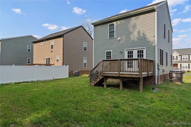 3821 Meridian Ave, Richmond, VA 23234 - rear view of property featuring a wooden deck and cooling unit
