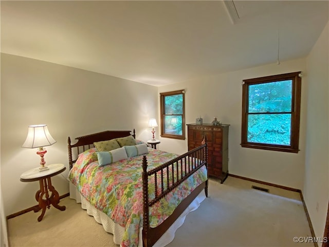 1849 Duke Of Gloucester St, Colonial Heights, VA 23834 - bedroom with attic access, light carpet, and baseboards