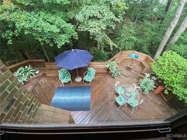 1849 Duke Of Gloucester St, Colonial Heights, VA 23834 - wooden terrace with outdoor dining space