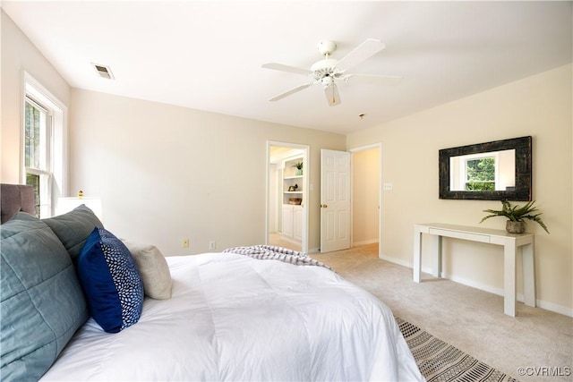 14000 Shady Pointe Ct, Midlothian, VA 23112 - bedroom featuring light carpet, baseboards, and a ceiling fan