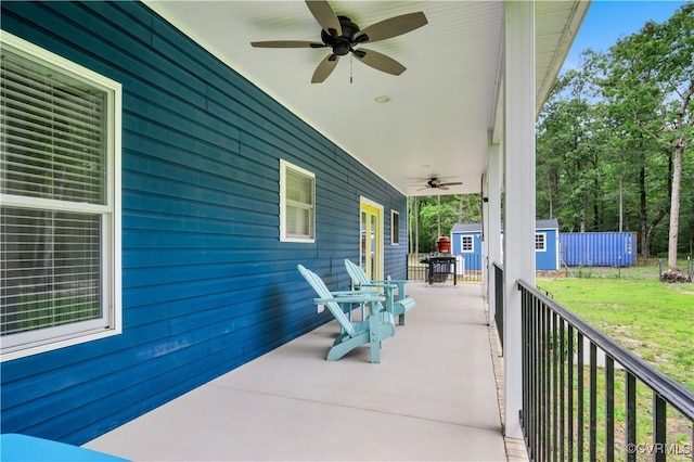 9300 Adkins Rd, Charles City, VA 23030 - view of patio with ceiling fan