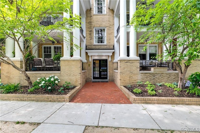 3029 Monument Ave Unit U6, Richmond, VA 23221 - doorway to property with brick siding and french doors
