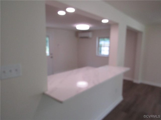 135 Trudie Dr, Center Cross, VA 22437 - hallway featuring dark wood-type flooring