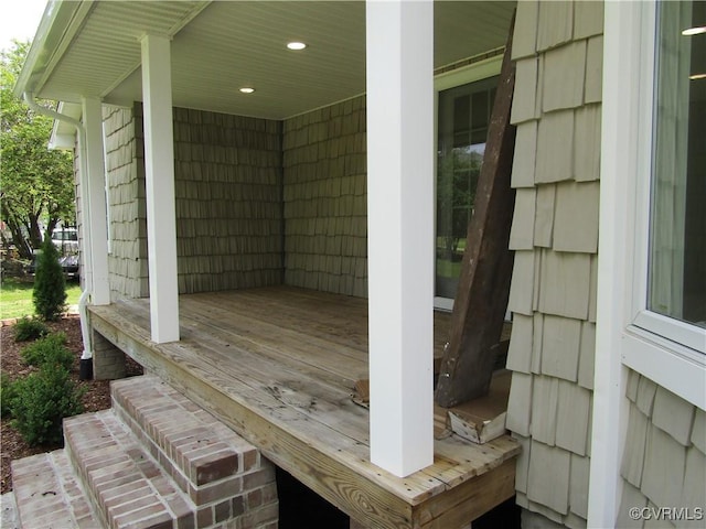 135 Trudie Dr, Center Cross, VA 22437 - view of wooden deck