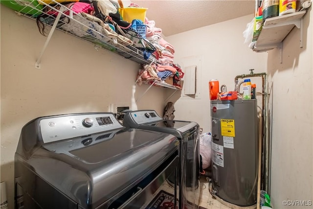 18517 Depot Rd, Mc Kenney, VA 23872 - laundry area with water heater and washer and clothes dryer