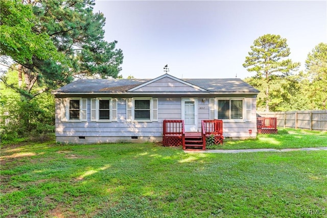 18517 Depot Rd, Mc Kenney, VA 23872 - view of front of home featuring crawl space and a deck