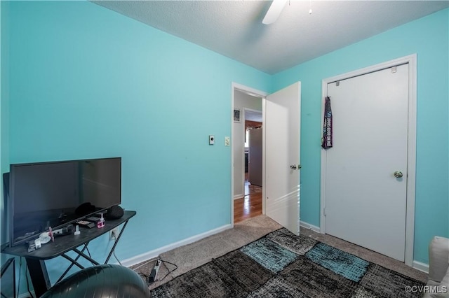 18517 Depot Rd, Mc Kenney, VA 23872 - office area with carpet flooring and ceiling fan