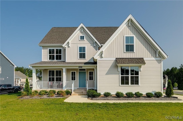 16300 Cambian Ln, Chesterfield, VA 23832 - craftsman-style house with board and batten siding, a porch, and a shingled roof