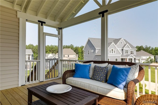 16300 Cambian Ln, Chesterfield, VA 23832 - sunroom featuring a residential view
