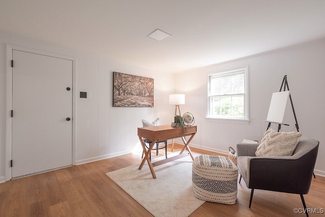 5055 Edgemere Blvd, North Chesterfield, VA 23234 - home office featuring light wood-style flooring and baseboards