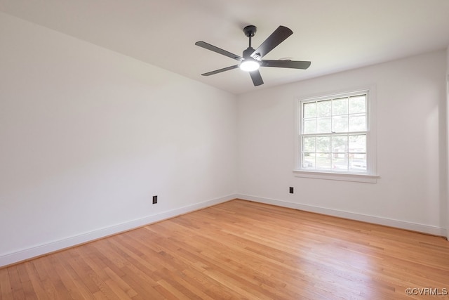 5055 Edgemere Blvd, North Chesterfield, VA 23234 - unfurnished room featuring light wood finished floors, baseboards, and a ceiling fan