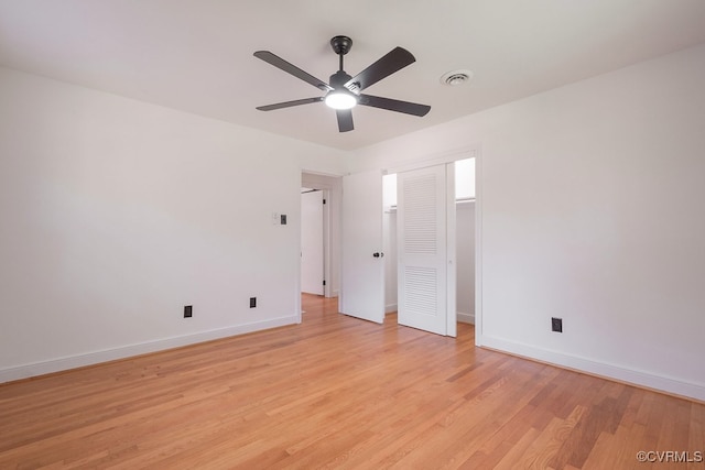 5055 Edgemere Blvd, North Chesterfield, VA 23234 - spare room with a ceiling fan, light wood-style floors, and baseboards