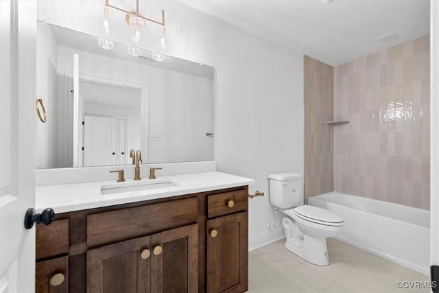 343 Petersburg Rd, Powhatan, VA 23139 - full bath featuring toilet, vanity, and bathing tub / shower combination
