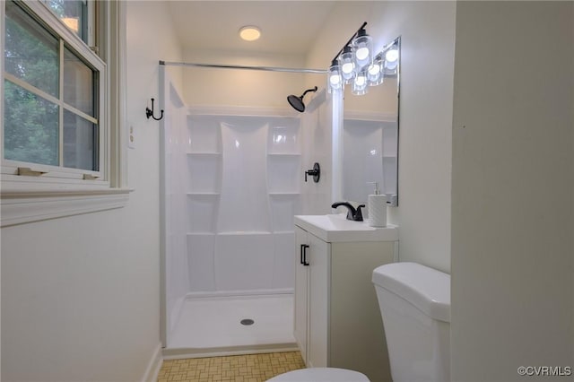 225 Philray Rd, Chesterfield, VA 23236 - bathroom featuring toilet, a shower, vanity, and baseboards