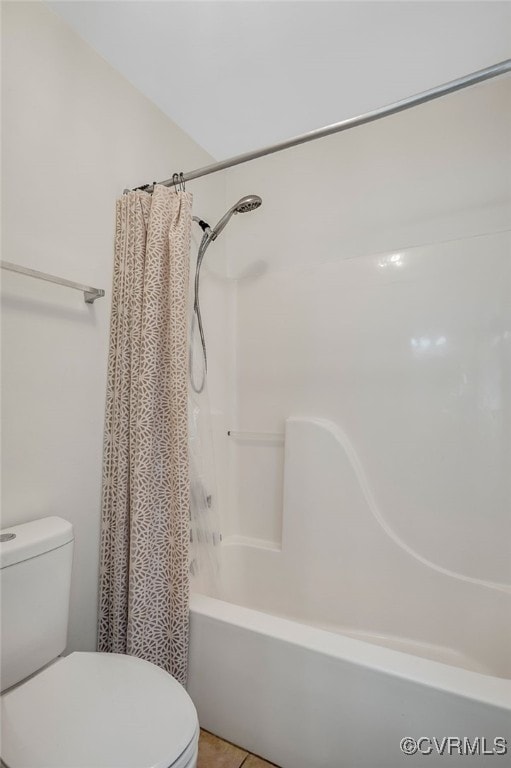 7727 Centerbrook Ct, Chesterfield, VA 23832 - full bathroom with toilet, shower / tub combo, and tile patterned flooring