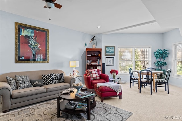 5225 Clipper Cove Rd, Chesterfield, VA 23112 - carpeted living area with a ceiling fan and recessed lighting