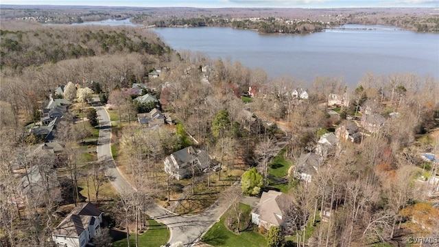 5225 Clipper Cove Rd, Chesterfield, VA 23112 - aerial overview of property's location with a large body of water, a forest, and nearby suburban area