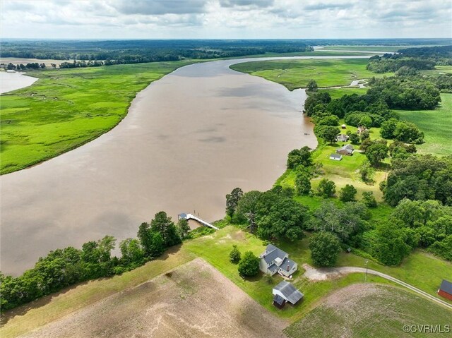 1765 Clifton Ln, Shacklefords, VA 23091 - aerial view of sparsely populated area featuring a large body of water