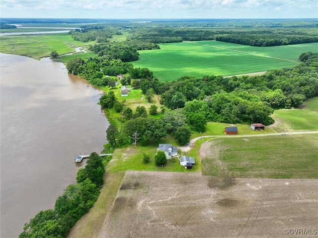 1765 Clifton Ln, Shacklefords, VA 23091 - aerial view of sparsely populated area featuring a nearby body of water