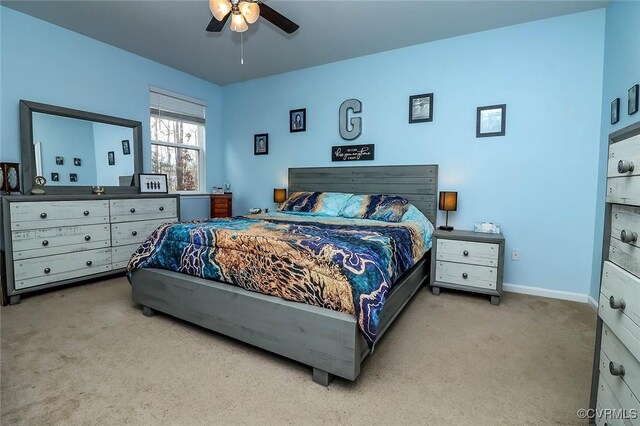 7547 Sedge Dr, New Kent, VA 23124 - bedroom with carpet floors and ceiling fan