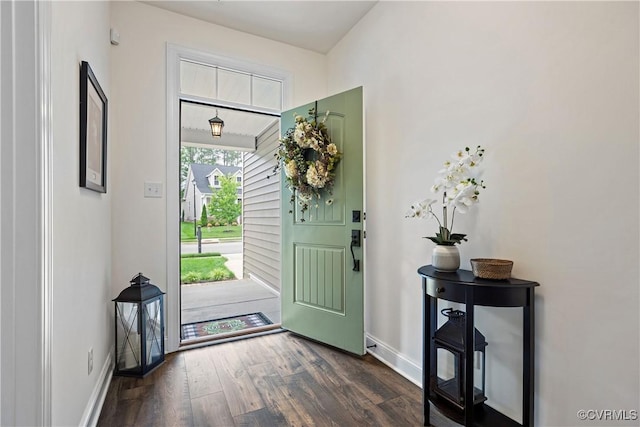 15719 Henningford Rd, Chesterfield, VA 23832 - foyer entrance with dark wood-style flooring and baseboards