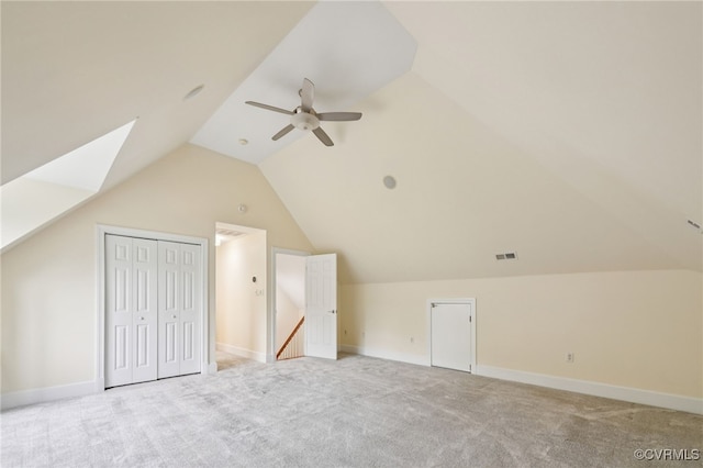 5308 Hillshire Way, Glen Allen, VA 23059 - additional living space with lofted ceiling, ceiling fan, and light colored carpet