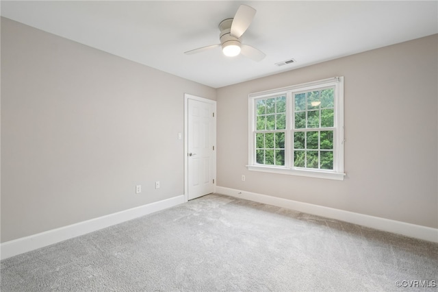 5308 Hillshire Way, Glen Allen, VA 23059 - carpeted spare room with baseboards and a ceiling fan