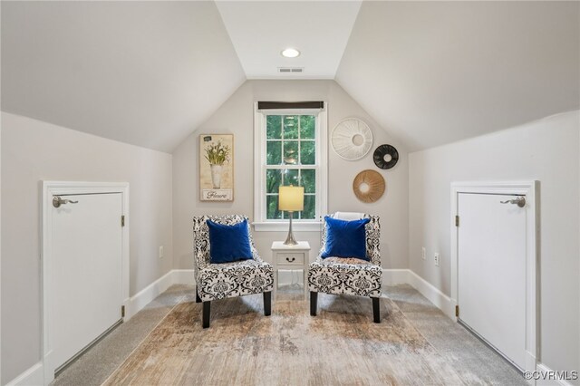 5308 Hillshire Way, Glen Allen, VA 23059 - sitting room with lofted ceiling and carpet flooring