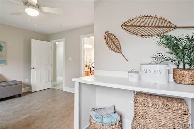 5308 Hillshire Way, Glen Allen, VA 23059 - interior space featuring ceiling fan and light countertops