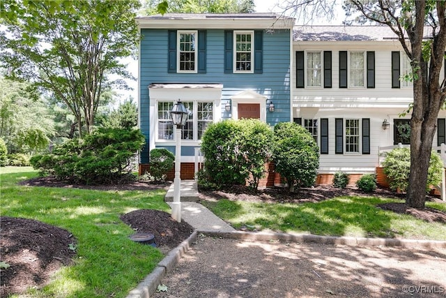2619 Quarterpath Pl, Henrico, VA 23233 - view of front facade with a front yard