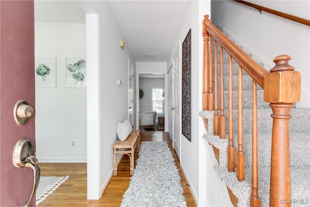 2619 Quarterpath Pl, Henrico, VA 23233 - foyer featuring stairs and wood finished floors