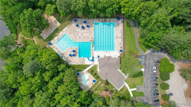 13917 Barnes Spring Rd, Midlothian, VA 23112 - aerial view of property's location with a pool area